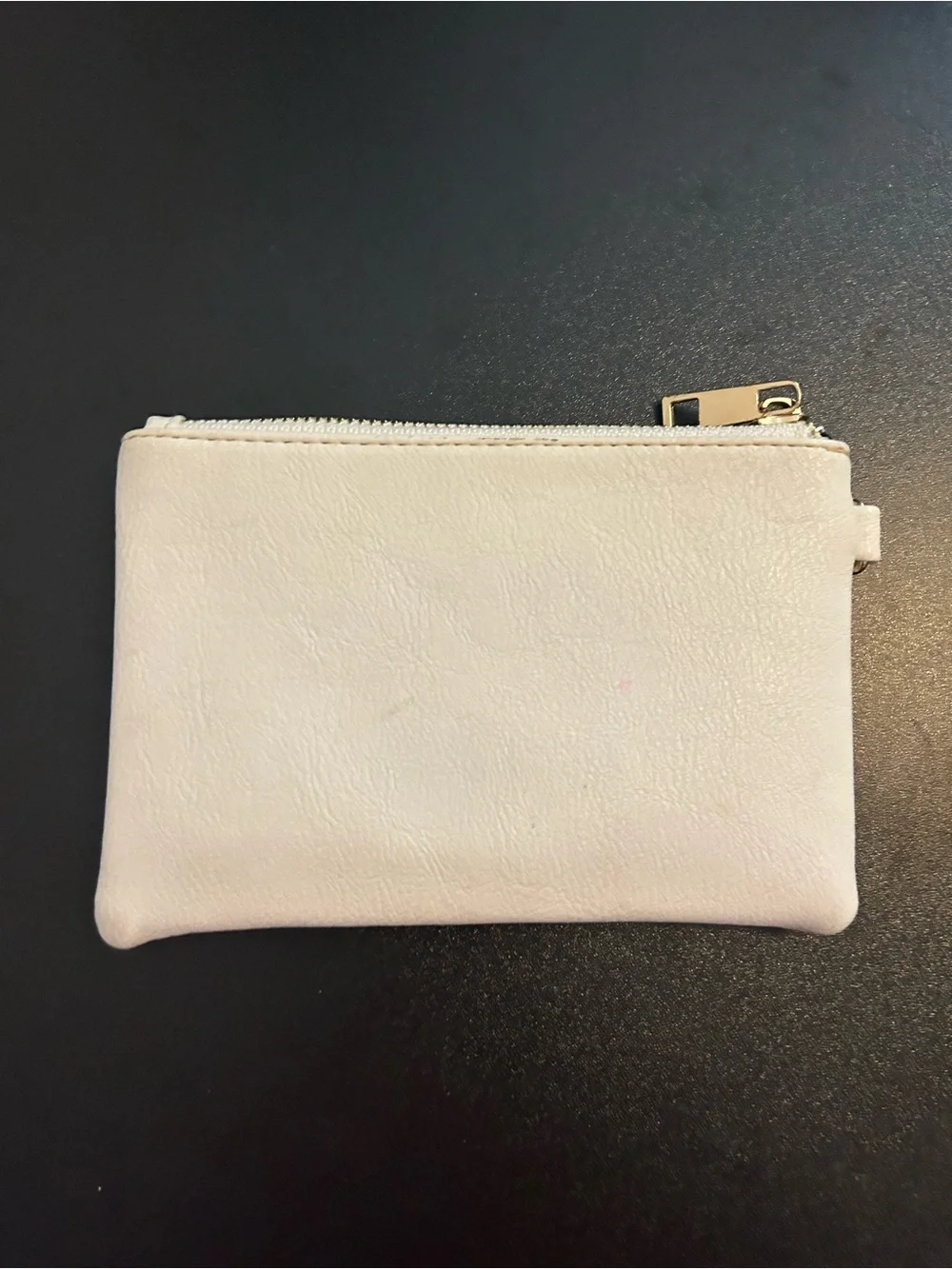 White Floral Appliqué Zip Wallet make up bag  - Black & White